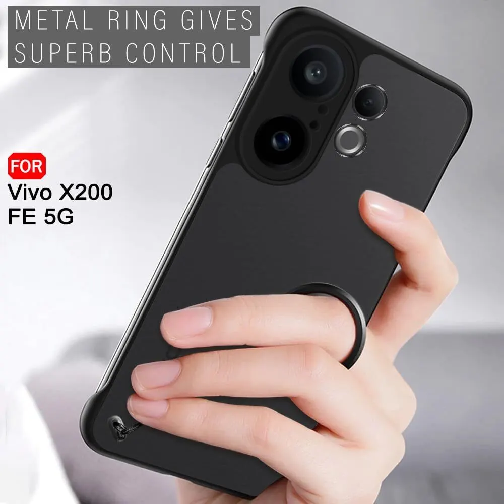 Micvir Back Cover for Vivo X200 FE 5G (Black, Pack of: 1) — image 4 of 5