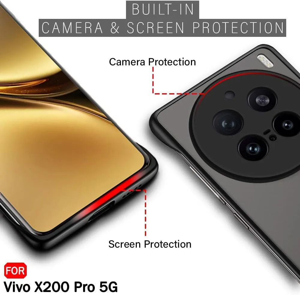 Micvir Back Cover for Vivo X200 Pro 5G (Black, Plastic, Pack of: 1) — image 2 of 5