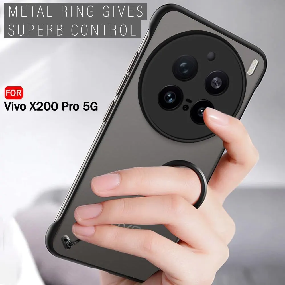 Micvir Back Cover for Vivo X200 Pro 5G (Black, Plastic, Pack of: 1) — image 3 of 5
