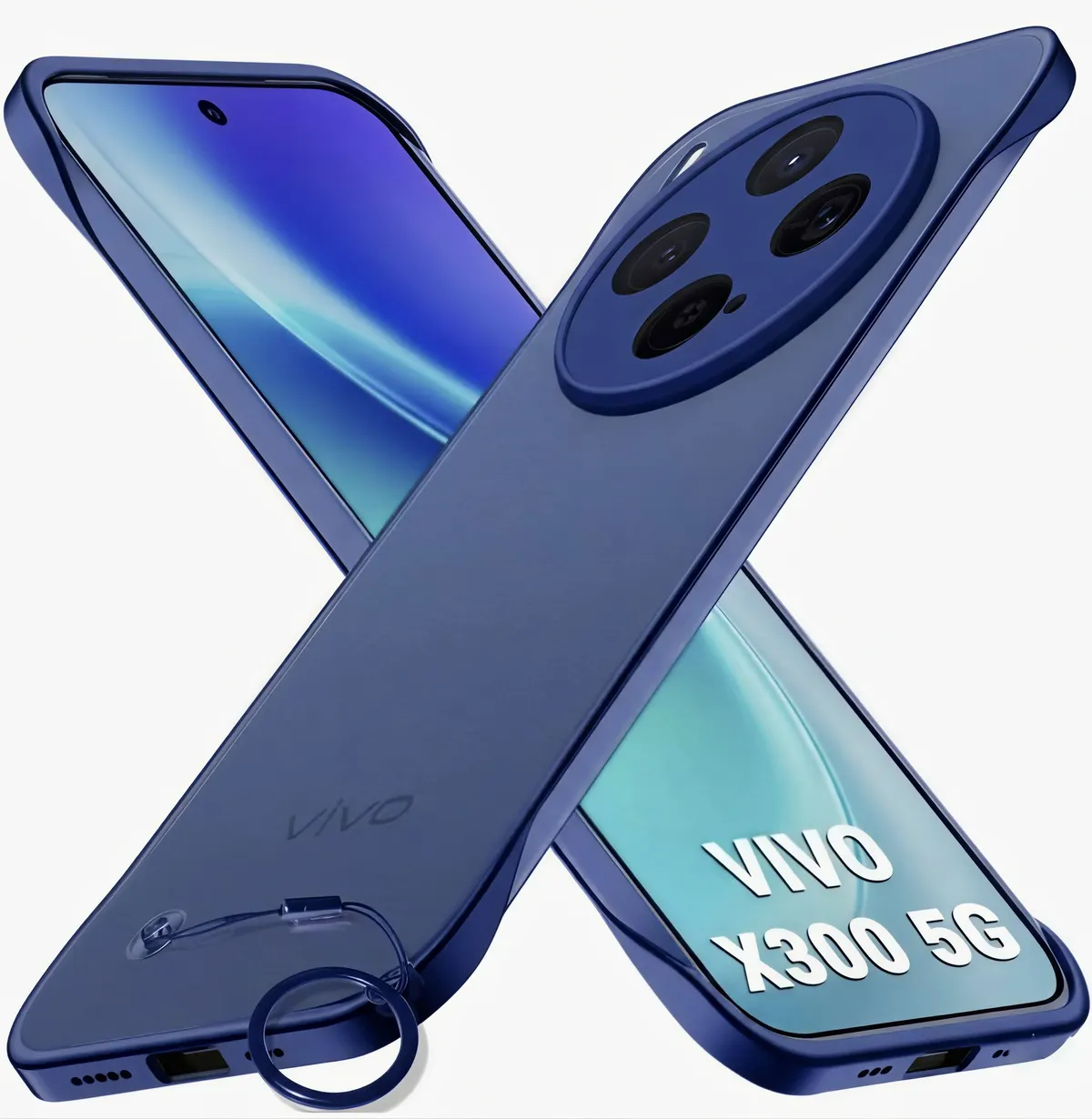 Xolia Back Cover for Vivo X300 5G (Blue, Plastic, Pack of: 1)