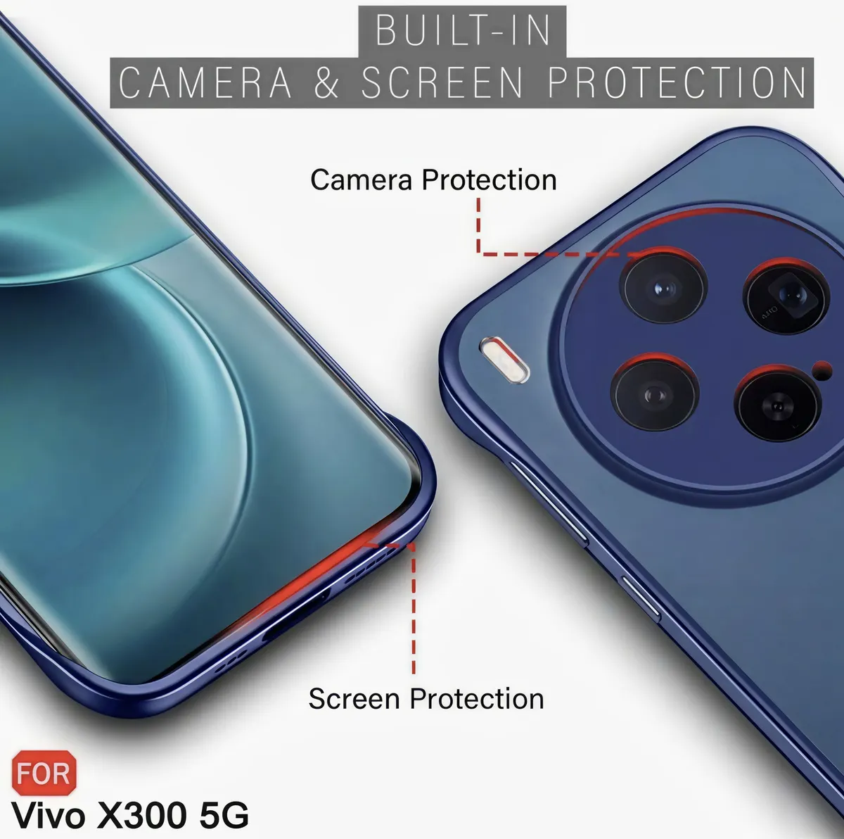 Xolia Back Cover for Vivo X300 5G (Blue, Plastic, Pack of: 1) — image 3 of 5