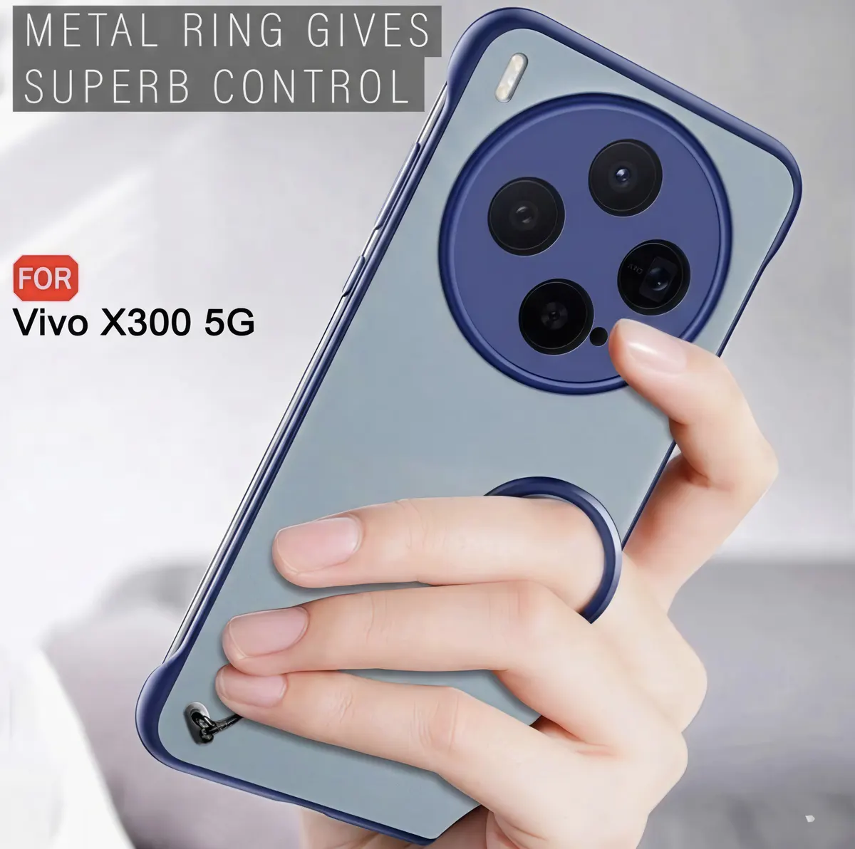 Xolia Back Cover for Vivo X300 5G (Blue, Plastic, Pack of: 1) — image 4 of 5