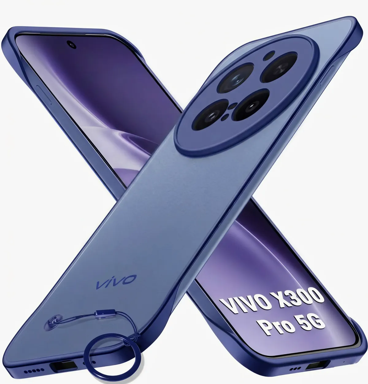 Xolia Back Cover for Vivo X300 Pro 5G (Blue, Plastic, Pack of: 1)