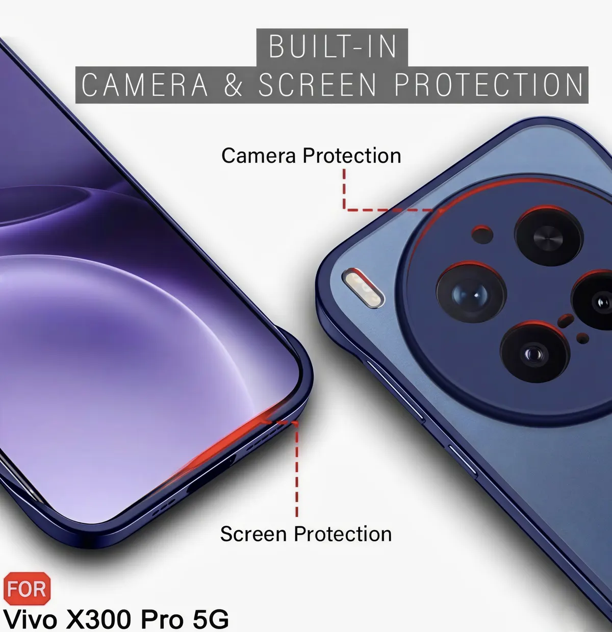 Xolia Back Cover for Vivo X300 Pro 5G (Blue, Plastic, Pack of: 1) — image 3 of 5