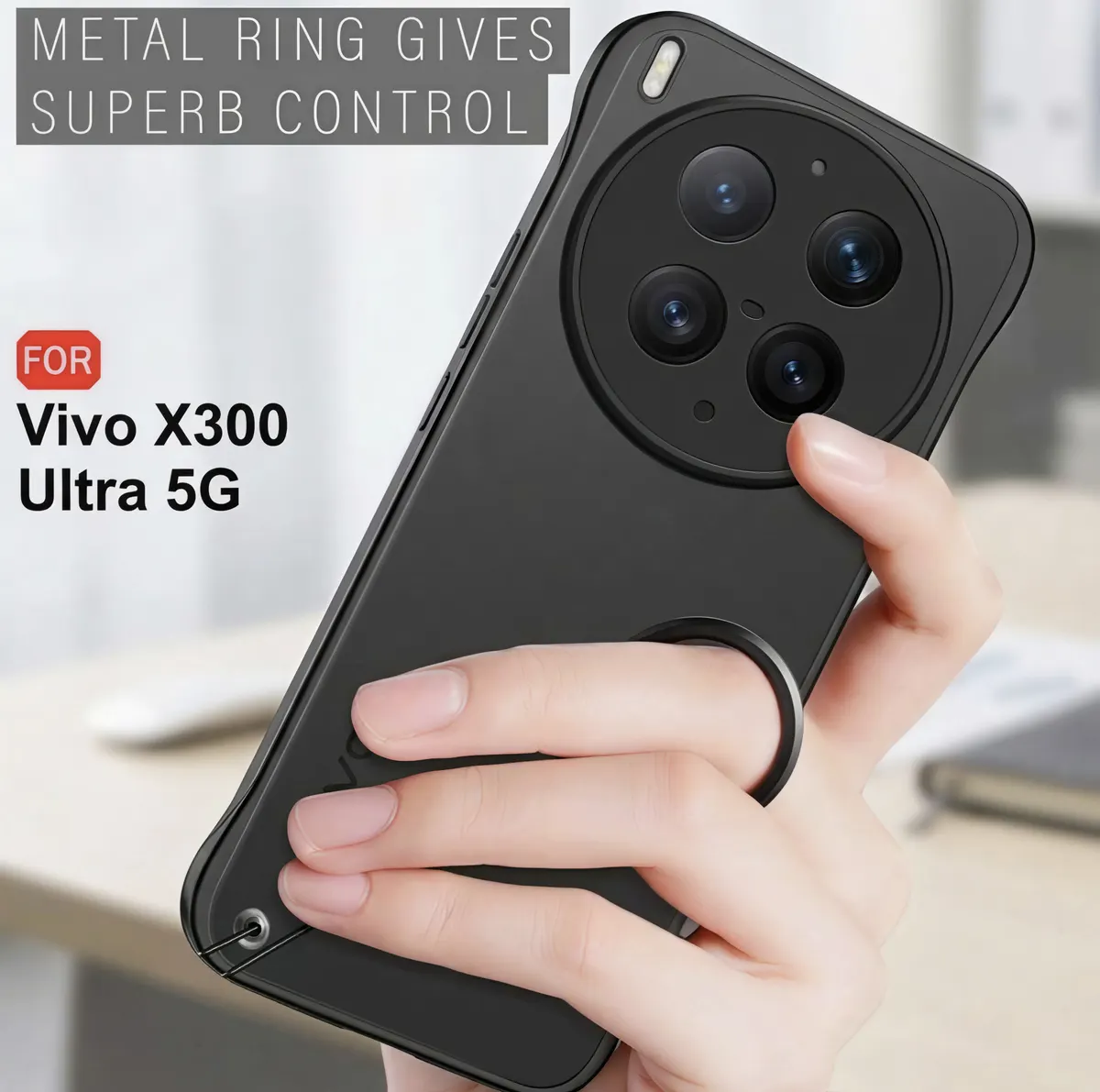 Xolia Back Cover for Vivo X300 Ultra 5G (Black, Plastic, Pack of: 1) — image 4 of 5