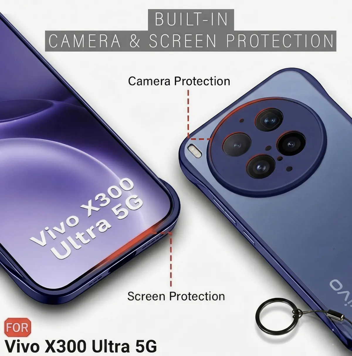 Xolia Back Cover for Vivo X300 Ultra 5G (Blue, Plastic, Pack of: 1) — image 3 of 5