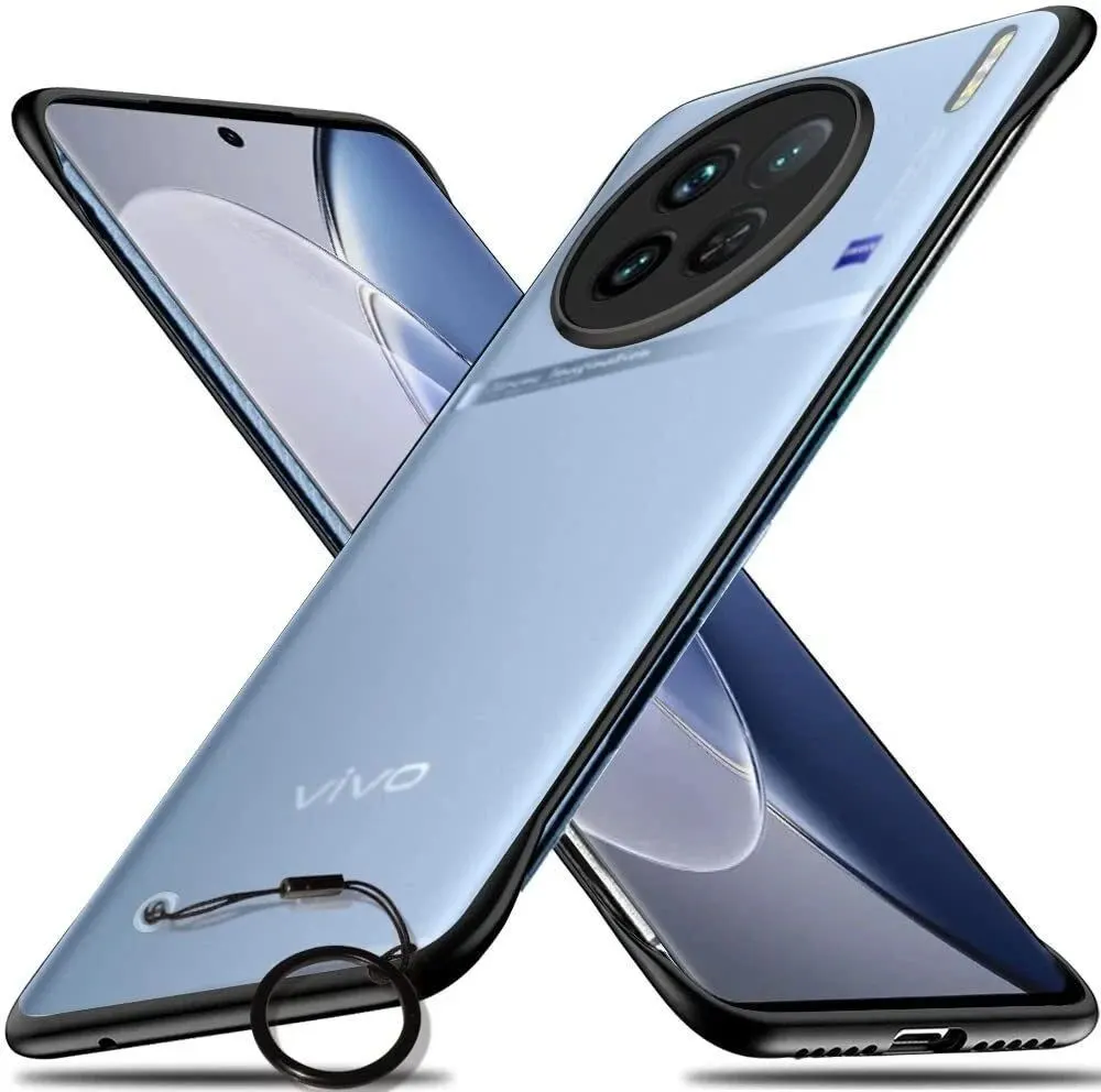 Micvir Back Cover for Vivo X90 Pro 5G (Black, Plastic, Pack of: 1)