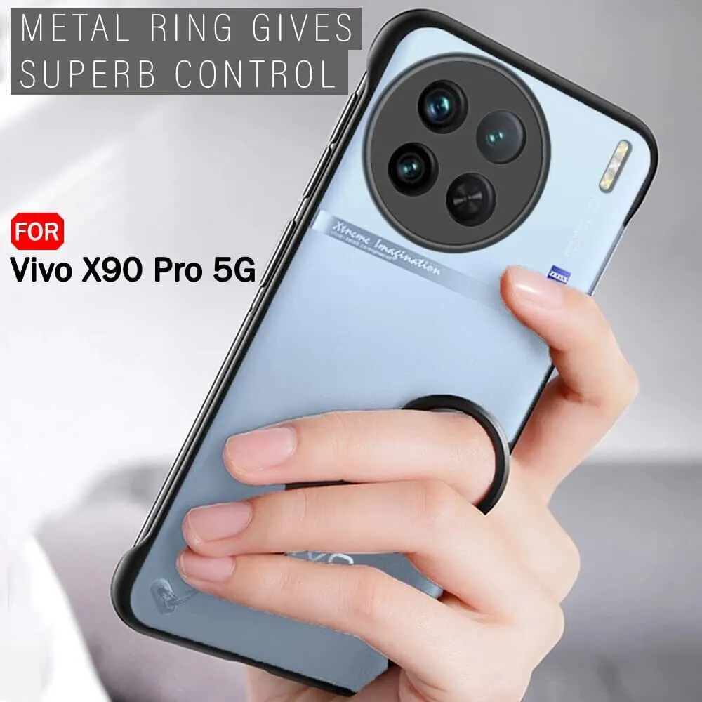Micvir Back Cover for Vivo X90 Pro 5G (Black, Plastic, Pack of: 1) — image 2 of 5