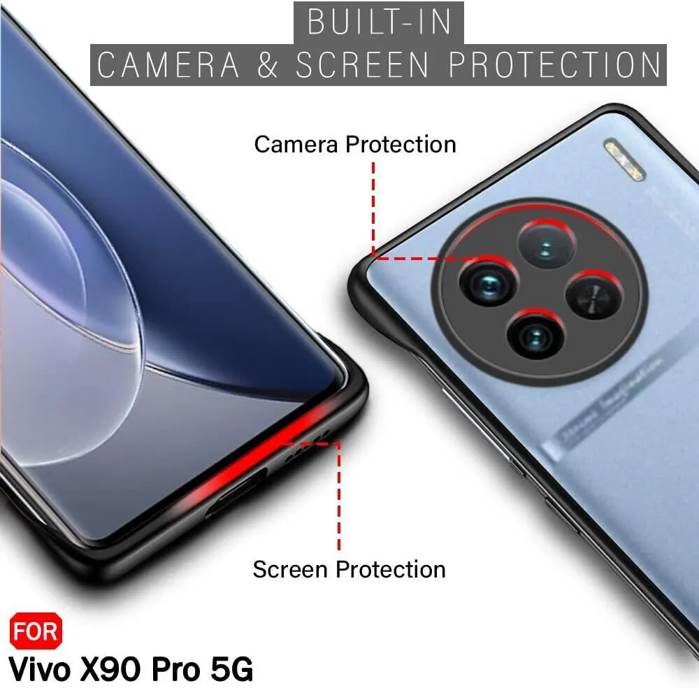 Micvir Back Cover for Vivo X90 Pro 5G (Black, Plastic, Pack of: 1) — image 4 of 5