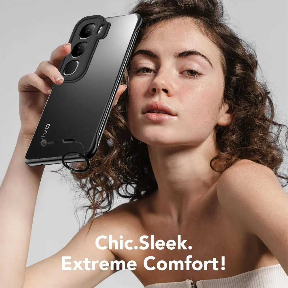 Micvir Back Cover for Vivo Y31 5G (Black, Plastic, Pack of: 1) — image 4 of 5