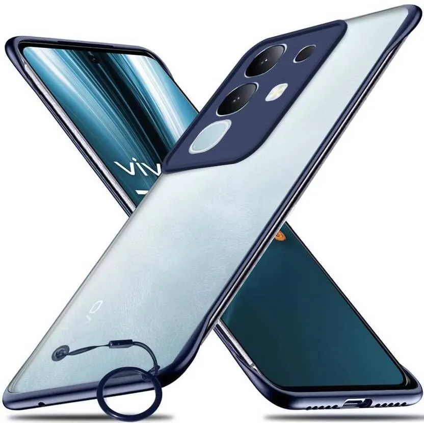 Micvir Back Cover for Vivo Y31 Pro 5G (Blue, Plastic, Pack of: 1)