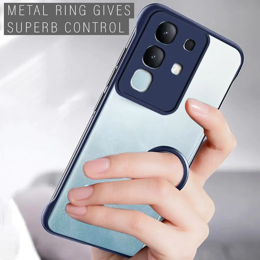 Micvir Back Cover for Vivo Y31 Pro 5G (Blue, Plastic, Pack of: 1) — image 2 of 5