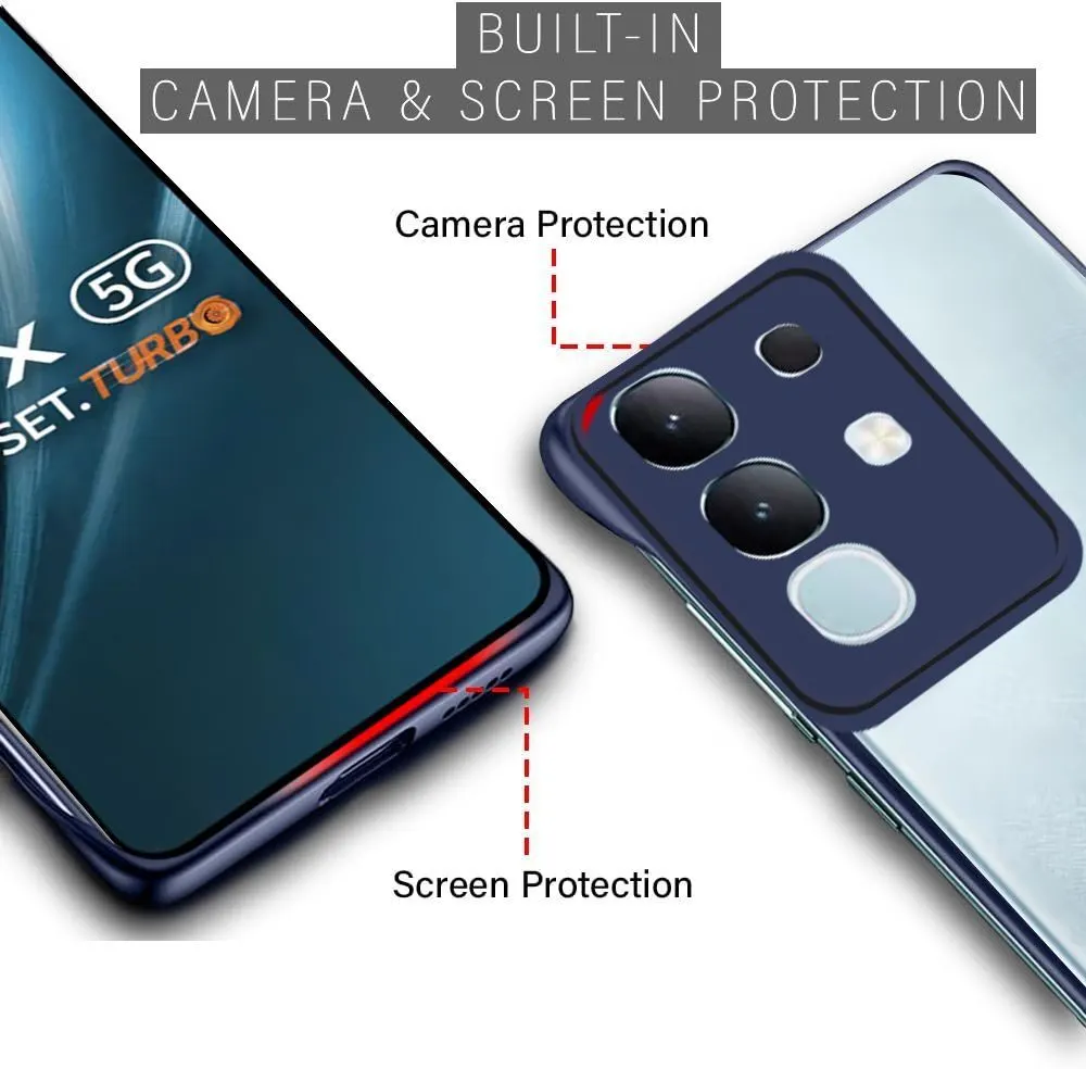 Micvir Back Cover for Vivo Y31 Pro 5G (Blue, Plastic, Pack of: 1) — image 3 of 5