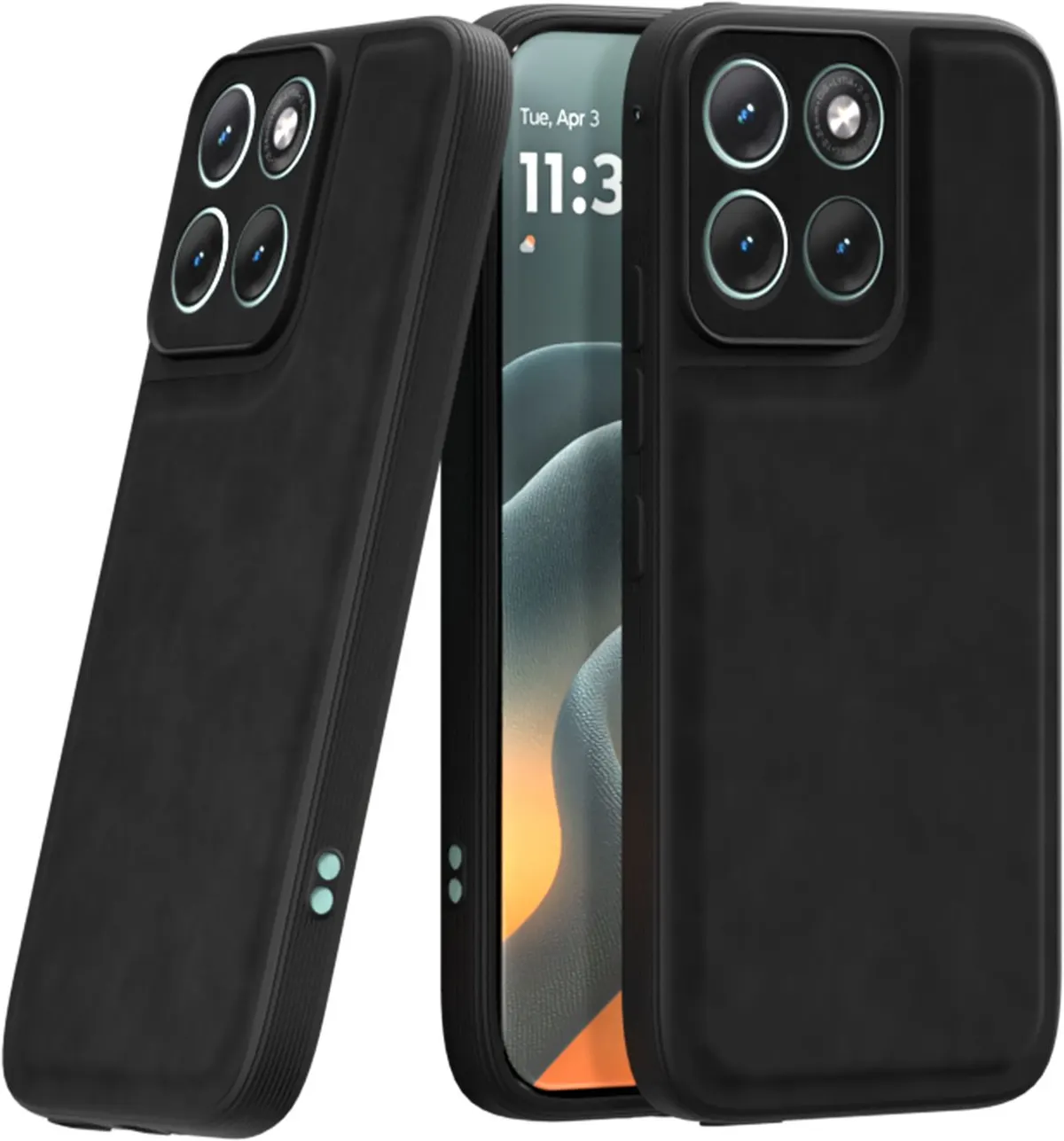 Xolia Back Cover for MOTOROLA Edge 70 Fusion 5G (Black, Camera Bump Protector, Artificial Leather, Pack of: 1)