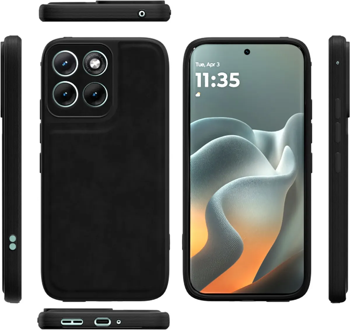 Xolia Back Cover for MOTOROLA Edge 70 Fusion 5G (Black, Camera Bump Protector, Artificial Leather, Pack of: 1) — image 3 of 5