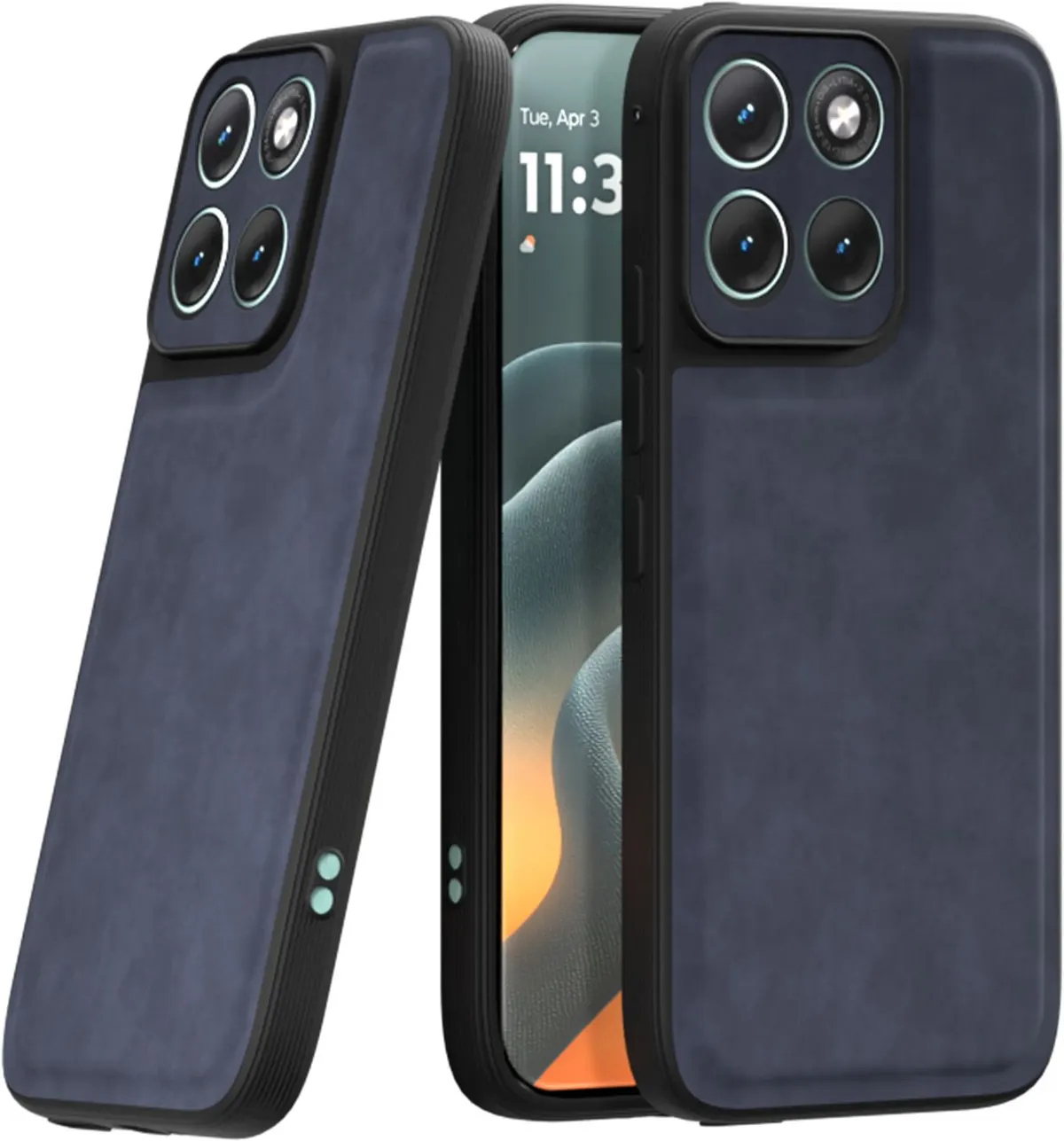 Xolia Back Cover for MOTOROLA Edge 70 Fusion 5G (Blue, Camera Bump Protector, Artificial Leather, Pack of: 1)