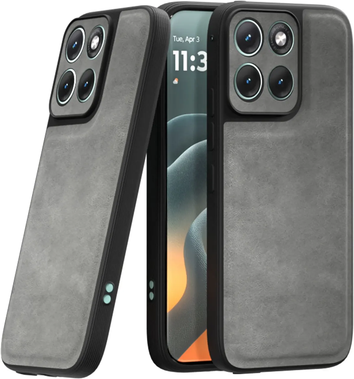 Xolia Back Cover for MOTOROLA Edge 70 Fusion 5G (Grey, Camera Bump Protector, Artificial Leather, Pack of: 1)