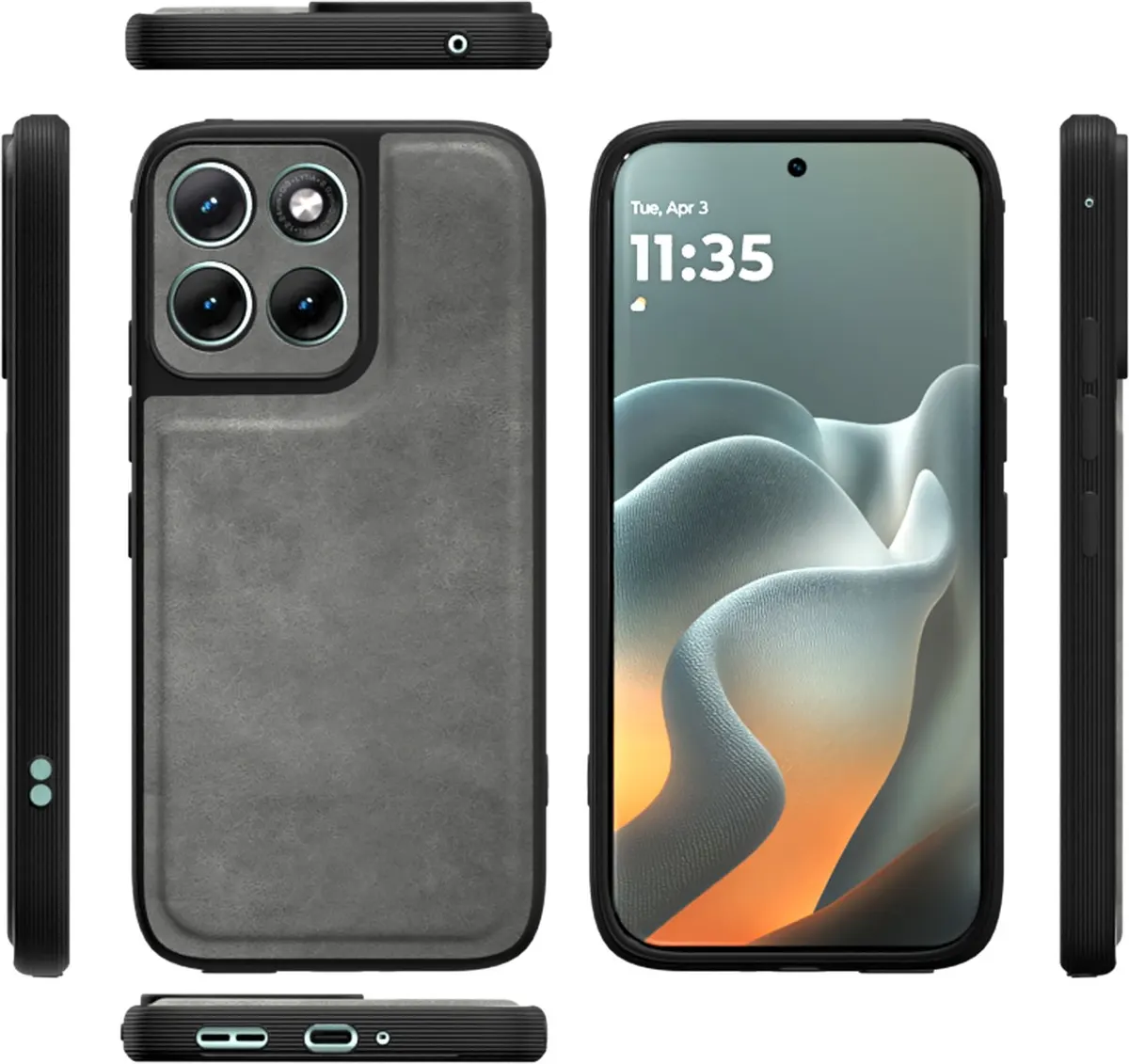 Xolia Back Cover for MOTOROLA Edge 70 Fusion 5G (Grey, Camera Bump Protector, Artificial Leather, Pack of: 1) — image 3 of 5