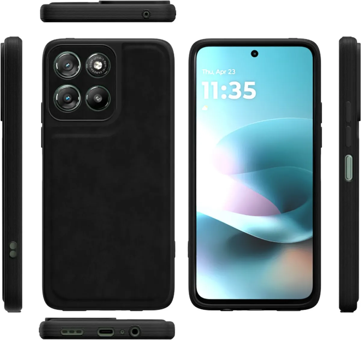 Xolia Back Cover for Motorola Moto G67 Power 5G (Black, Camera Bump Protector, Artificial Leather, Pack of: 1) — image 3 of 5