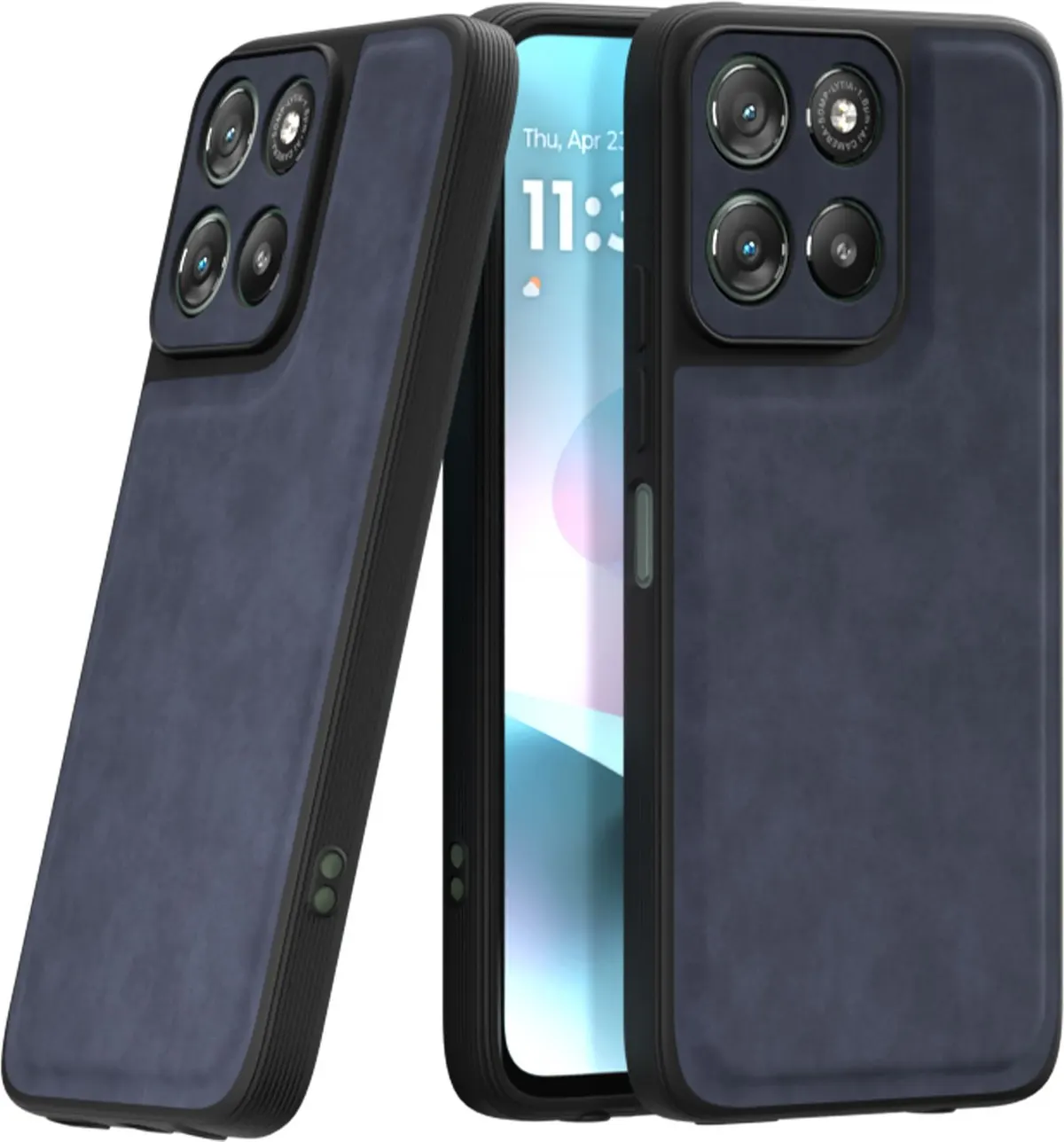 Xolia Back Cover for Motorola Moto G67 Power 5G (Blue, Camera Bump Protector, Artificial Leather, Pack of: 1)