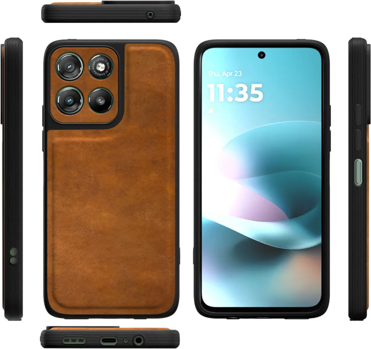 Xolia Back Cover for Motorola Moto G67 Power 5G (Brown, Camera Bump Protector, Artificial Leather, Pack of: 1) — image 3 of 5