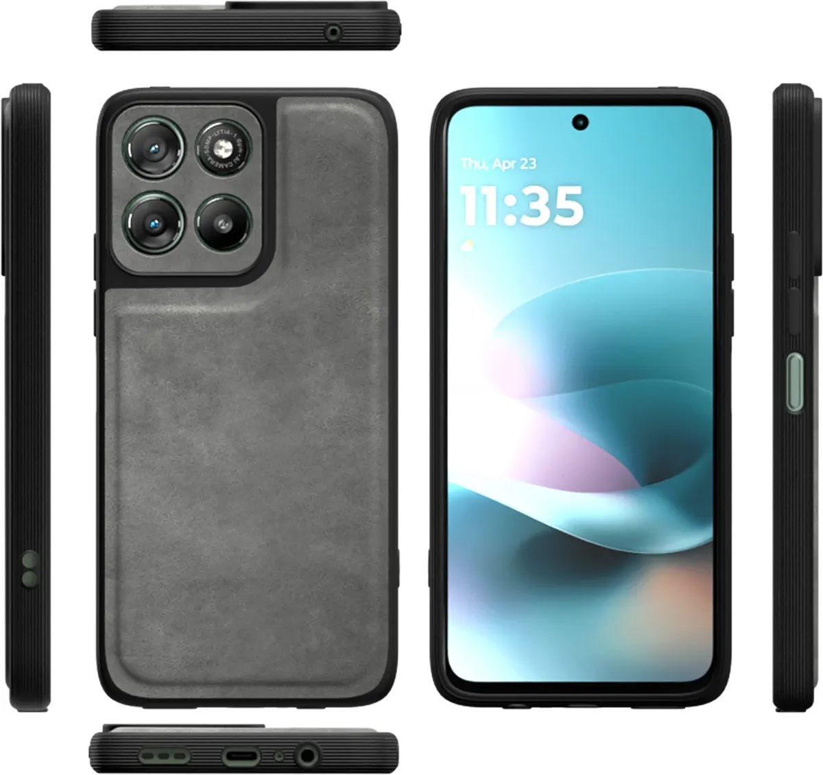 Xolia Back Cover for Motorola Moto G67 Power 5G (Grey, Camera Bump Protector, Artificial Leather, Pack of: 1) — image 3 of 5