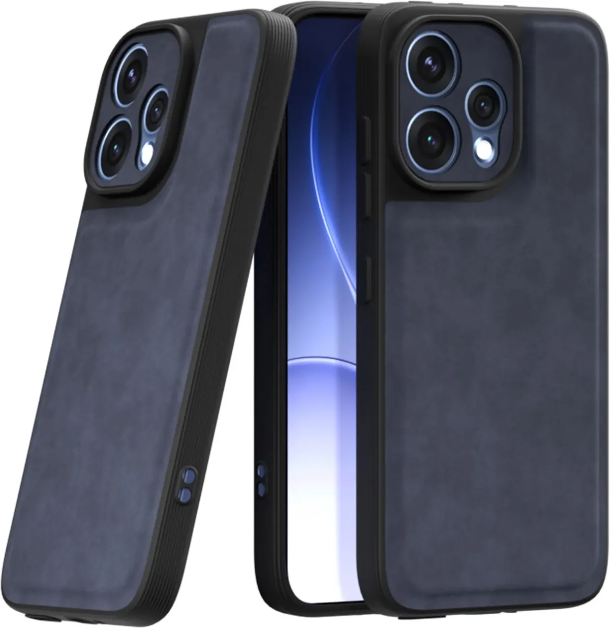 Xolia Back Cover for Oppo Reno 15 5G (Blue, Camera Bump Protector, Artificial Leather, Pack of: 1)