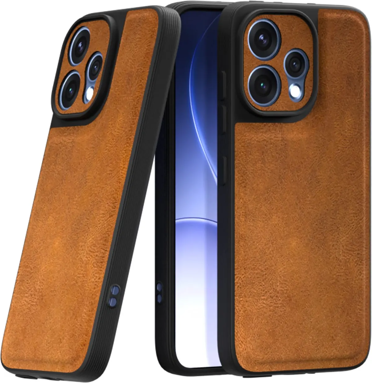 Xolia Back Cover for Oppo Reno 15 5G (Brown, Camera Bump Protector, Artificial Leather, Pack of: 1)