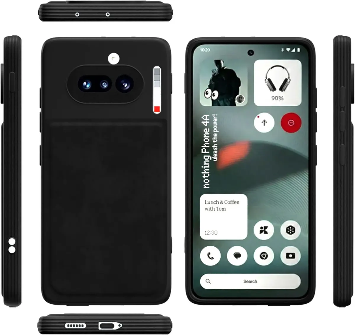 Xolia Back Cover for Nothing Phone 4a 5G (Black, Camera Bump Protector, Artificial Leather, Pack of: 1) — image 3 of 5