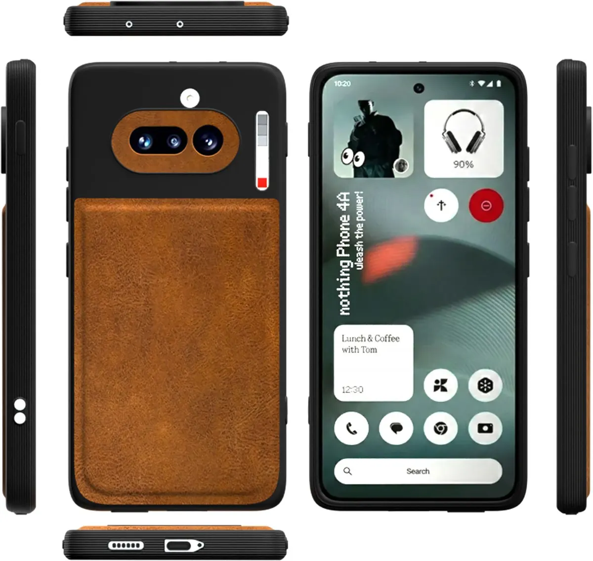 Xolia Back Cover for Nothing Phone 4a 5G (Brown, Camera Bump Protector, Artificial Leather, Pack of: 1) — image 3 of 5