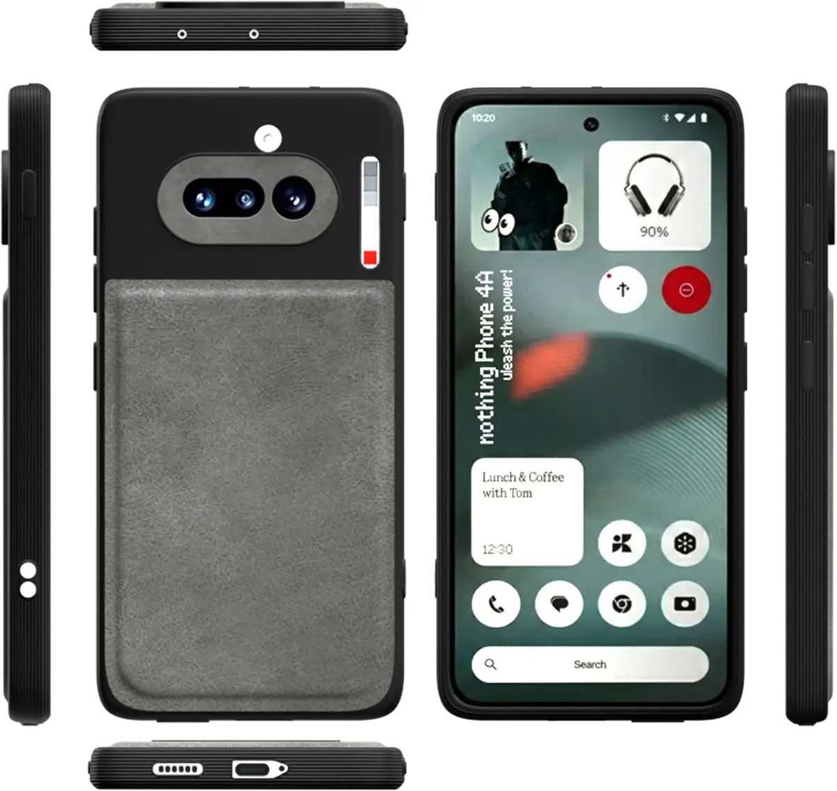 Xolia Back Cover for Nothing Phone 4a 5G (Grey, Camera Bump Protector, Artificial Leather, Pack of: 1) — image 3 of 5