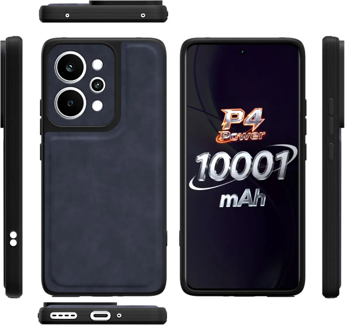 Xolia Back Cover for Realme P4 Power 5G (Blue, Camera Bump Protector, Artificial Leather, Pack of: 1) — image 2 of 4