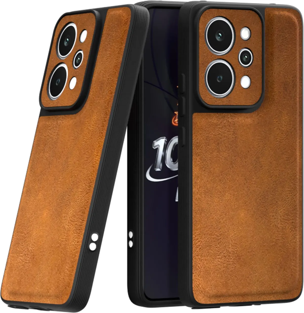 Xolia Back Cover for Realme P4 Power 5G (Brown, Camera Bump Protector, Artificial Leather, Pack of: 1)