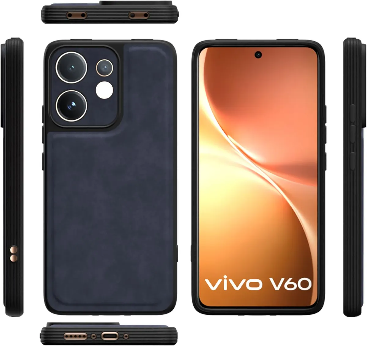 Xolia Back Cover for Vivo T4 Pro 5G (Blue, Camera Bump Protector, Artificial Leather, Pack of: 1) — image 3 of 5