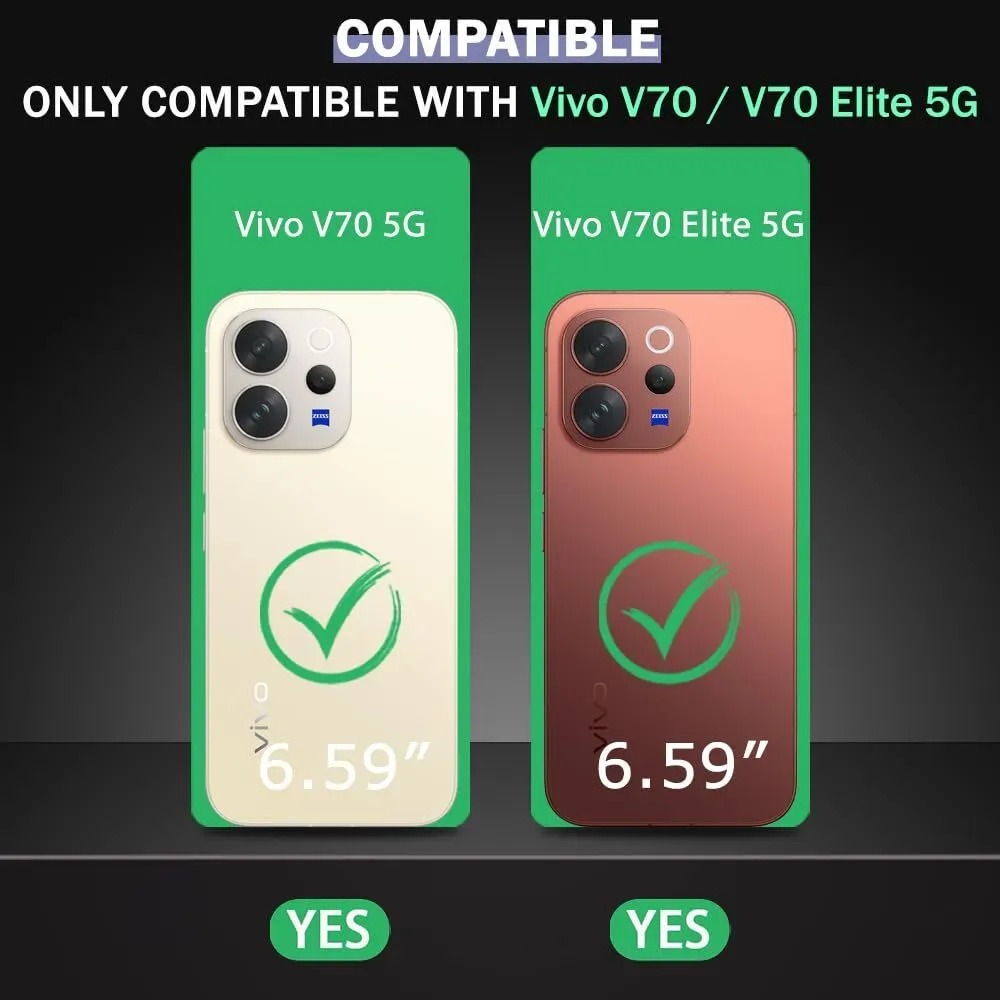 Xolia Back Cover for Vivo V70 Elite 5G (Black, Camera Bump Protector, Artificial Leather, Pack of: 1) — image 2 of 5
