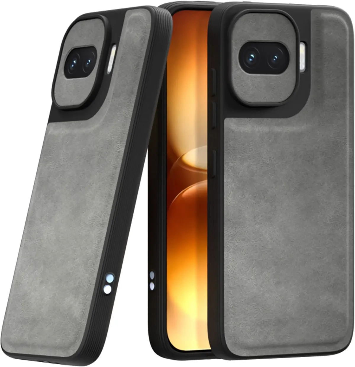 Xolia Back Cover for IQOO 15r 5G (Grey, Camera Bump Protector, Artificial Leather, Pack of: 1)