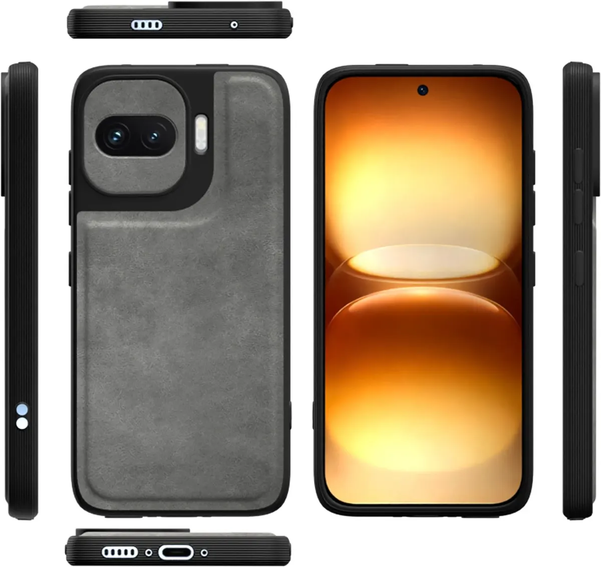 Xolia Back Cover for IQOO 15r 5G (Grey, Camera Bump Protector, Artificial Leather, Pack of: 1) — image 3 of 5