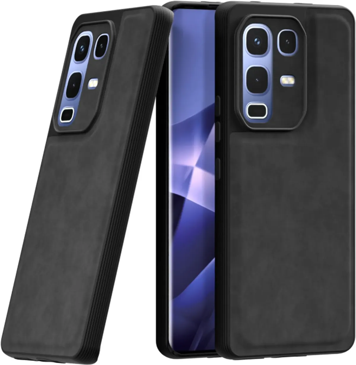 Xolia Back Cover for Infinix Note 50s 5G+ (Black, Camera Bump Protector, Artificial Leather, Pack of: 1)