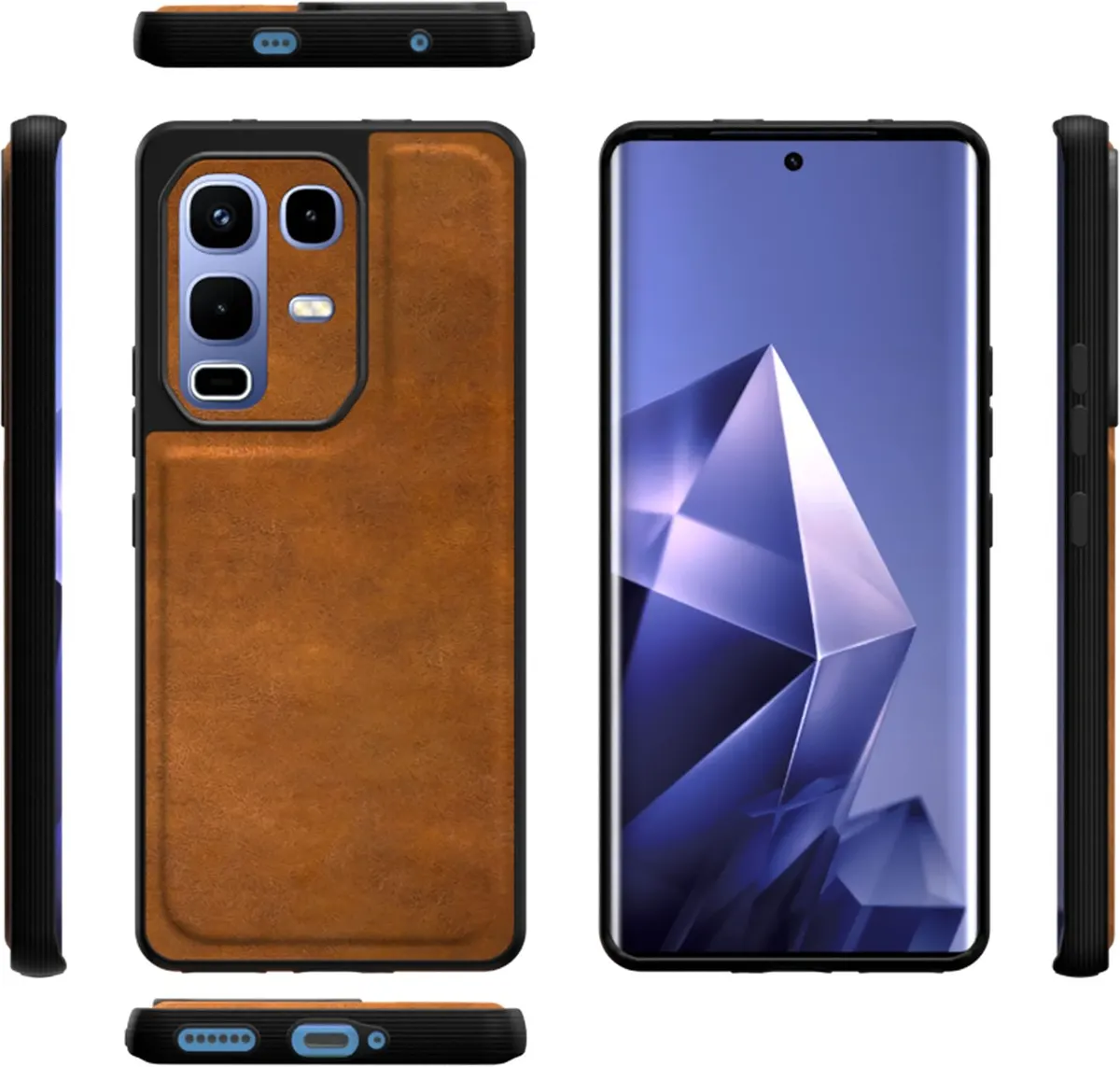Xolia Back Cover for Infinix Note 50s 5G+ (Brown, Camera Bump Protector, Artificial Leather, Pack of: 1) — image 2 of 4