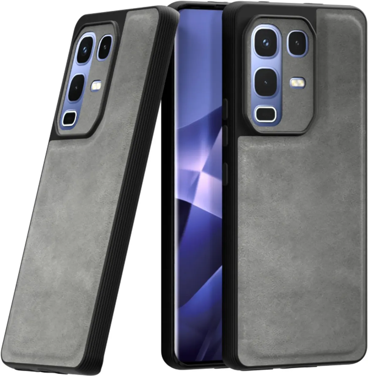 Xolia Back Cover for Infinix Note 50s 5G+ (Grey, Camera Bump Protector, Artificial Leather, Pack of: 1)