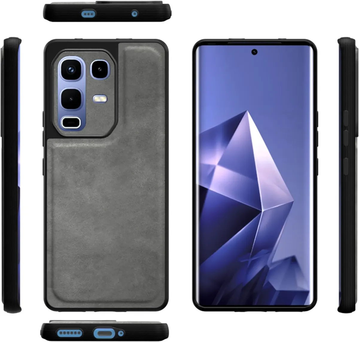 Xolia Back Cover for Infinix Note 50s 5G+ (Grey, Camera Bump Protector, Artificial Leather, Pack of: 1) — image 2 of 4